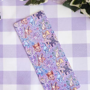 Eveelution Fox Pocket Monster | Dark, Light, Electric, Water, Grass, Fire, Laminated Bookmark // Book Club Essential