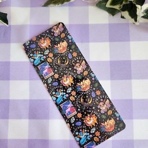 Tattoo Art Style Eeveelution Fox Pocket Monster Handmade Laminated Bookmark for Book Lovers // Book Club Essential