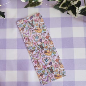 Evolution Fox Pocket Monster | Hearts and Crystals Laminated Bookmark