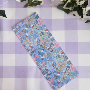 Blue Water Type Pocket Monster Original Trading Tabletop RPG Retro Card Game  Laminated Bookmark // Book Club Essential