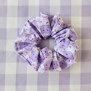Ghost Type Pocket Monster, Gengar Ghastly and Haunter Inspired Ultra Soft Scrunchie