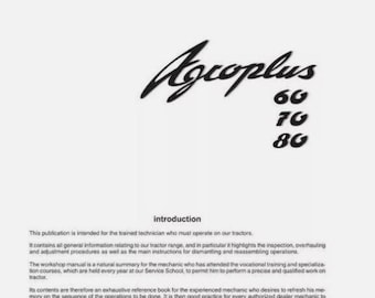 Deutz Agroplus 60 70 80 Workshop Manual
