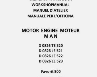 Fendt MAN D 0826 TE520 521 522 523 Engine Workshop Manual