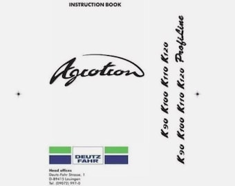 Deutz Agrotron K90 K100 K110 K120 Profiline Operators Manual