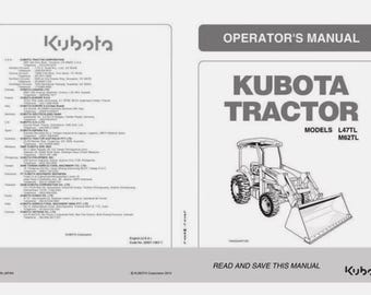 Kubota L47TL L62TL Operators Maintenance Manual