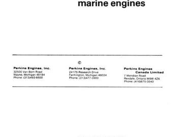PERKINS 4-108 Marine SHOP MANUAL