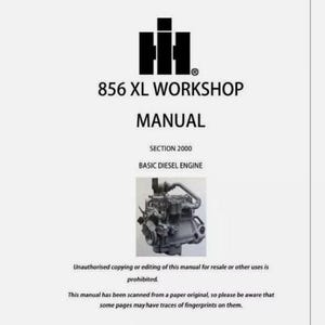 Case IH 856XL Workshop Manual