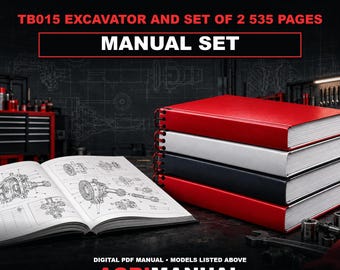Takeuchi TB015 Excavator Workshop and Parts Manuals Set of 2