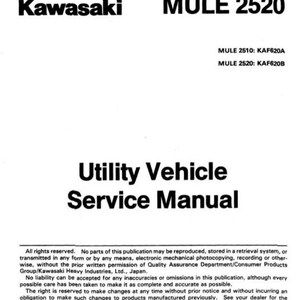 Kawasaki-Mule-2510-2520-KAF620-A-B incl supplement for 2500C Workshop Manual