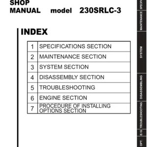 KOBELCO 230LC-3 EXCAVATOR  workshop Manual