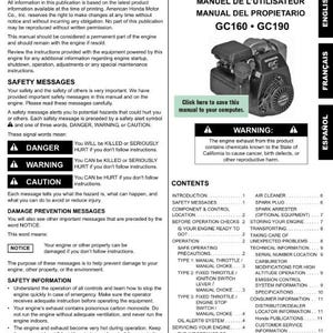 Honda GC Series Engines Manuals