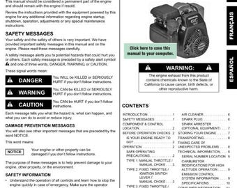 Honda GCV Series Engines Manuals