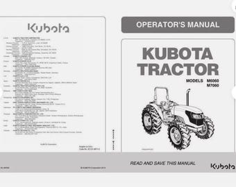 Kubota M6060 M7060 Operators Maintenance Manual