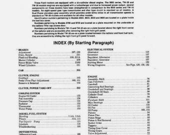 Ford 8000 8600 8700 9000 9600 9700 TW 10 20 30 Traktoren TMM Werkstatt-Handbuch