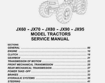 Case IH JX60 JX70 JX80 JX90 JX95 Workshop Manual