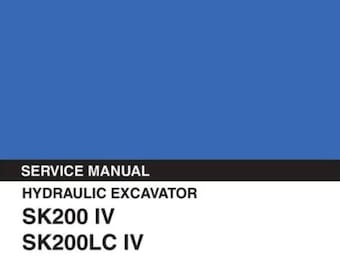 KOBELCO SK200 IV, SK200LC IV  excavator service repair workshop manual