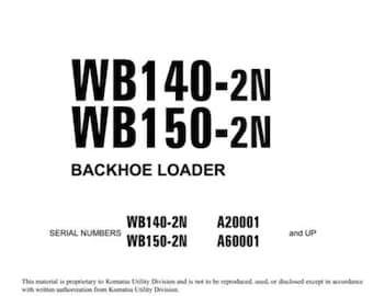 KOMATSU backhoe loader WB140-2 workshop manual 405 PAGES