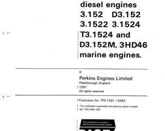 Perkins 3.152 Workshop Manual