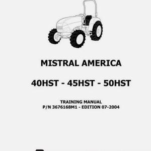 Landini Mistral America 40HST 45HST 50HST Workshop Manual