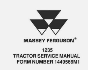 Manual de reparación y servicio del tractor Massey Ferguson 1235.