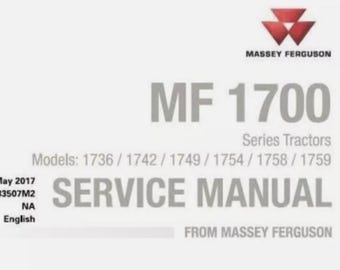 Service Repair Manual Massey Ferguson 1736, 1742, 1749, 1754, 1758, 1759