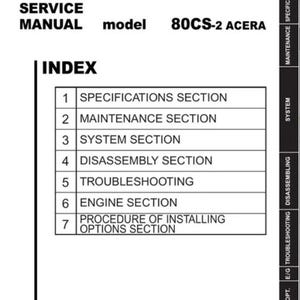 KOBELCO 80CS-2 EXCAVATOR  workshop manual