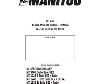 03 Manitou ML 635 a MT 1740 Telehandler Manual do Operador
