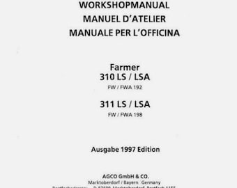 Fendt Farmer LS LSA 310 311 Workshop Manual
