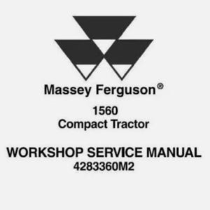 Service Repair Manual For Massey Ferguson 1560 Compact Tractor.