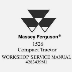 Service Repair Manual For Massey Ferguson 1526 Compact Tractors.