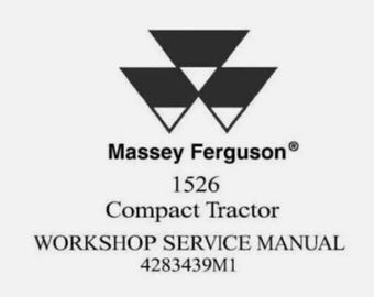 Manual de reparación y servicio para tractores compactos Massey Ferguson 1526.