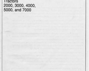 Ford 2000 3000 4000 5000 7000 Traktoren Händler Werkstatt-Handbuch