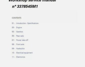 Massey Ferguson 5400 series Dealers Workshop Manual