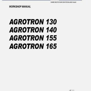 Deutz Agrotron 130-140-155-165 MK3 Workshop Manual