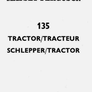 Massey Ferguson 135 Dealers Parts Manual