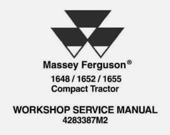 Manual de servicio y reparación de tractores compactos Massey Ferguson 1648 / 1652 / 1655.