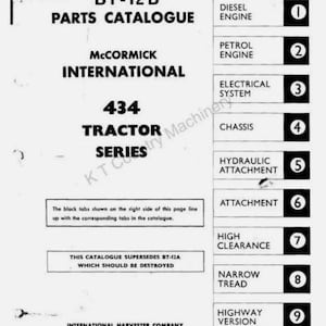 Case IH 434 Parts Manual