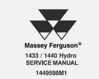 Manual de reparación y servicio para tractores Massey Ferguson 1433/1440 Hydro.