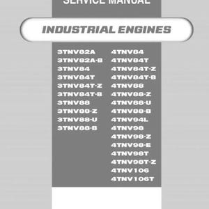 Yanmar TNV Service Workshop manuals All models full set of 5 Manuals