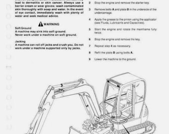 Jcb 805.2 806 operators and maintenance Manual