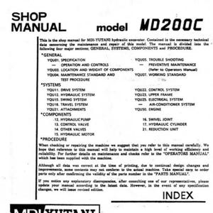 KOBELCO MD200LC EXCAVATOR workshop service repair manual