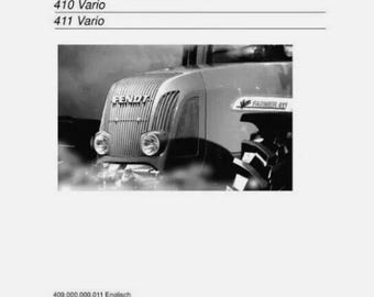 Fendt Farmer 409 410 411 Vario Operators Manual Manual