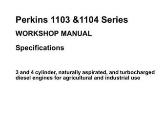 PERKINS 1103  1104 specs Manual
