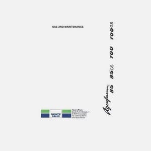 Deutz Agrofarm 85 100 incl GS Operators-Maintenance and Parts Manual