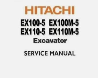 Service- och reparationsmanual för Hitachi EX100-5, EX100M-5, EX110-5, EX110M-5 grävmaskin
