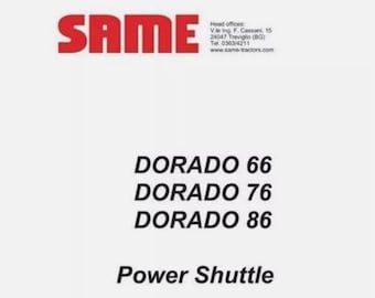 Same Dorado 66 76 86 Power Shuttle Workshop Service Manual