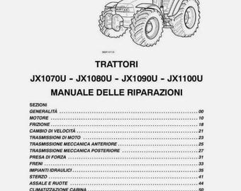 Case IH JX1070U JX1080U JX1090U JX1100U Italian Workshop Manual