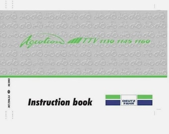 Deutz Agrotron TTV 1130-1145-1160 Mtr. 2000 Operators Manual