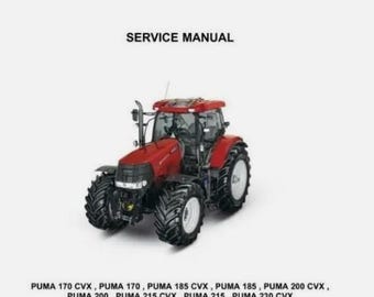 Case IH Puma 170 185 200 215 230 incl CVX models Dealers Workshop Manual