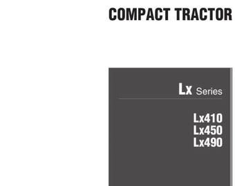 Yanmar Compact Tractor Lx410 Operator's Manuals